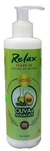 RELAX LEAVE IN MOISTURIZES & PROTECTS OLIVA & AVOCADO 9oz