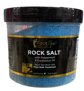 FOOT SPA ROCK SALT WITH PEPPERMINT & EUCALYPTUS OIL 2.62pounds